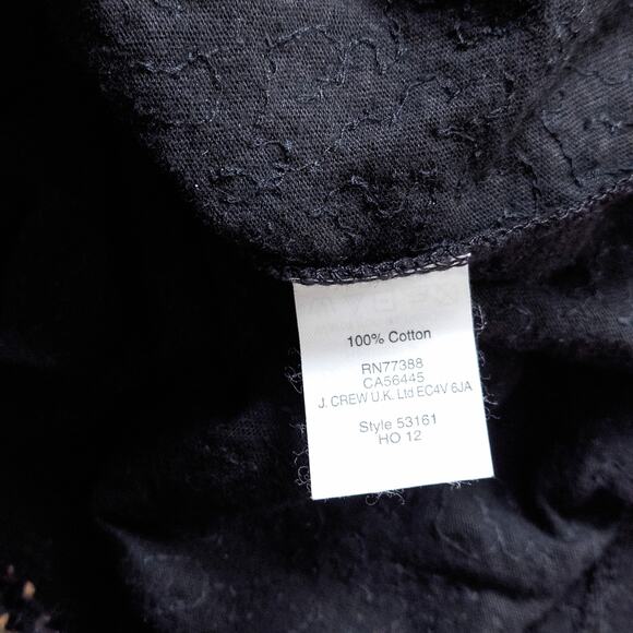 J.Crew Women's Sequin Top Quiet Party Luxe Black XS Refined Sparkle Minimal Glam - Picture 7 of 9